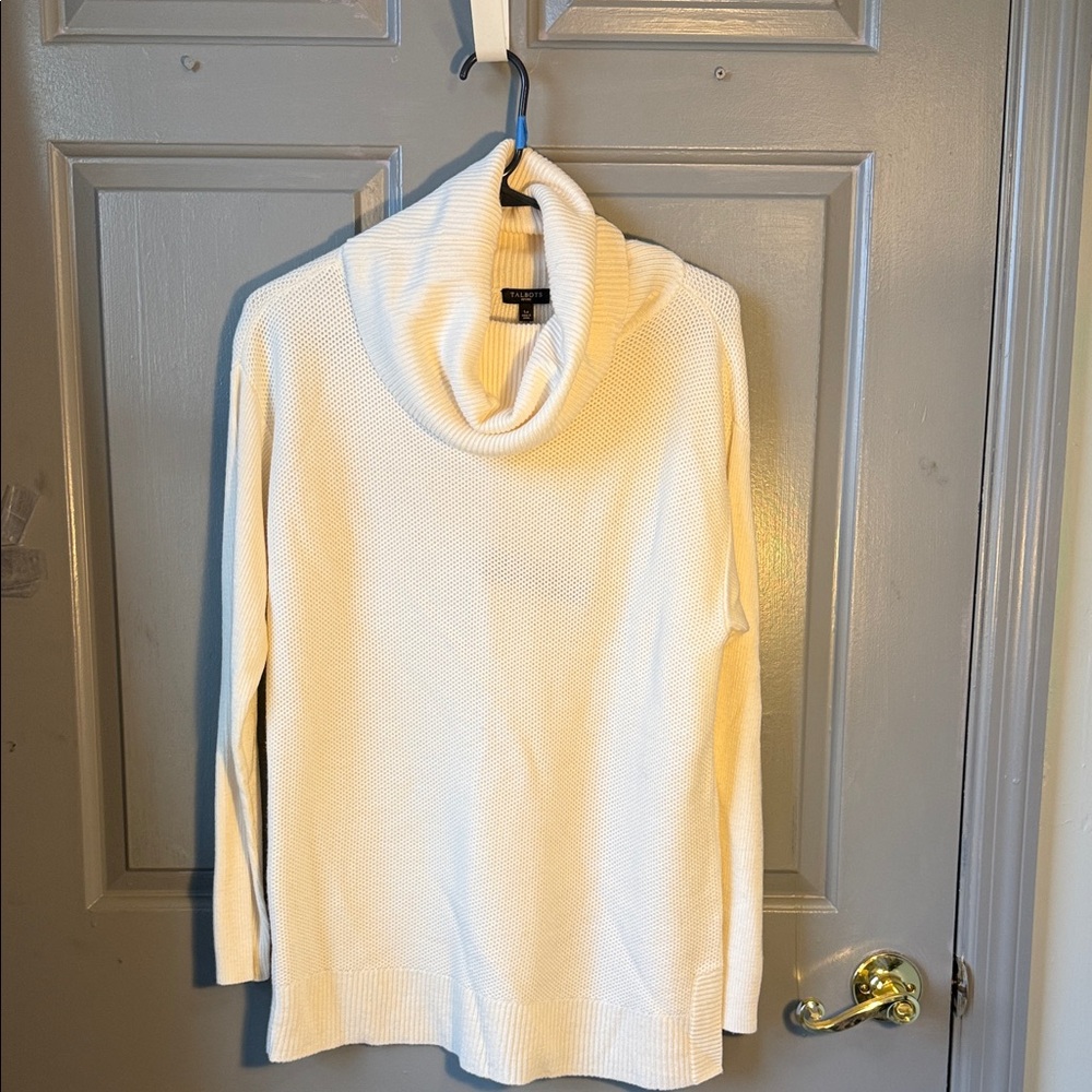 Women's Cream Cowl Neck Sweater